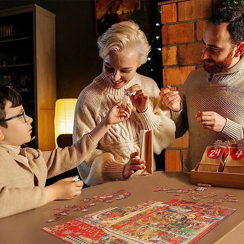 Vikbua™ Julekalender med puslespill – overraskende julemotiv bit for bit