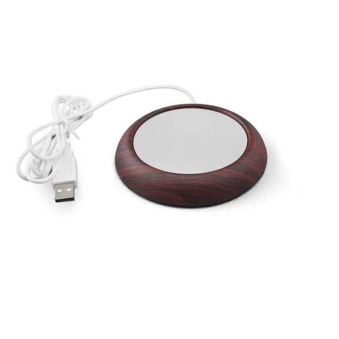 Vikbua Slank USB-koppvarmer med kant i trelook