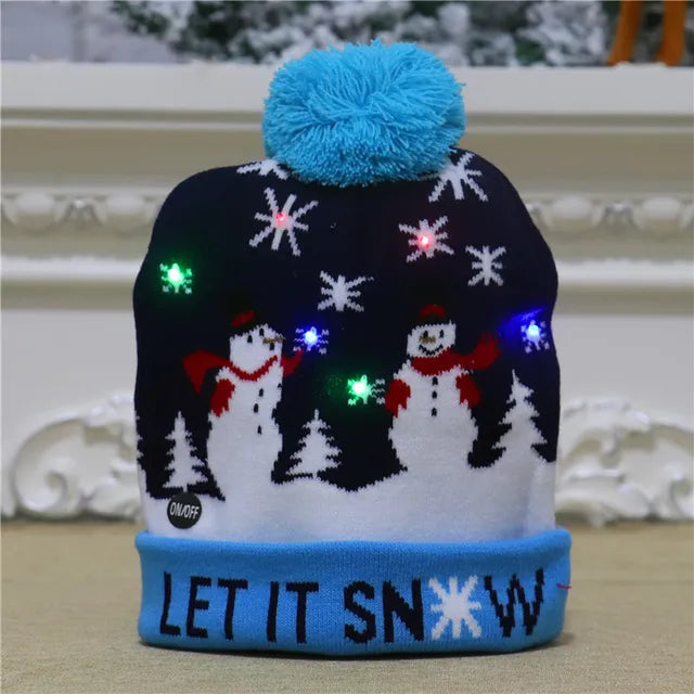 Vikbua™ Strikket julelue med LED-lys for barn og voksne