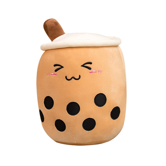 Vikbua Bubble tea-kosedyr i plysj med brodert ansikt