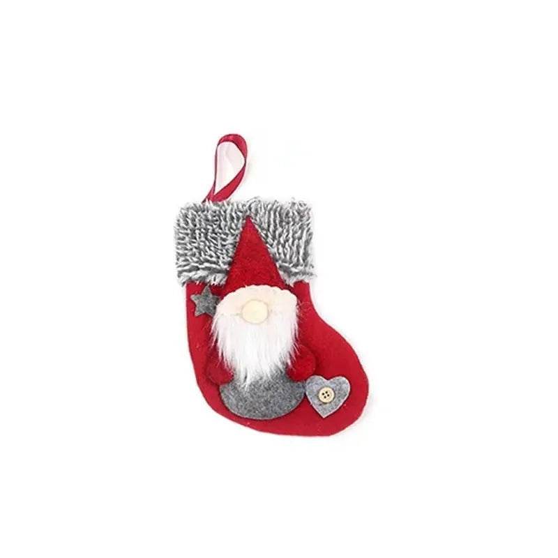 Vikbua™ Liten julestrømpe i plysj til oppheng på juletreet