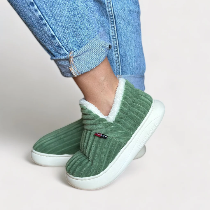 Vikbua™ Luftige tøfler i fleece med tykk, dempet og sklisikker såle