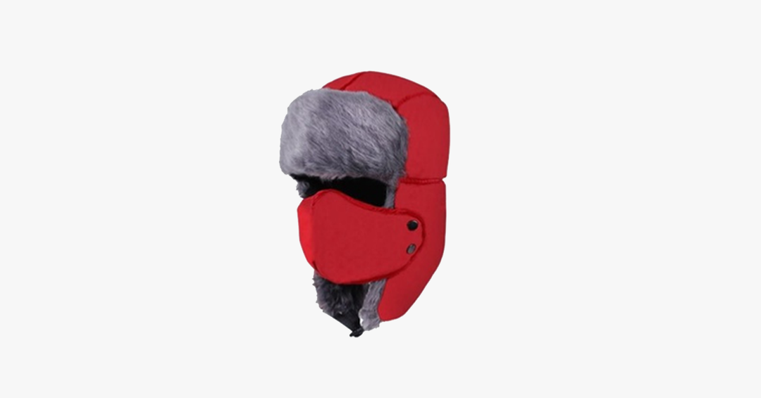 Vikbua™ Vanntett pelslue med øreklaffer og avtakbar ansiktsmaske