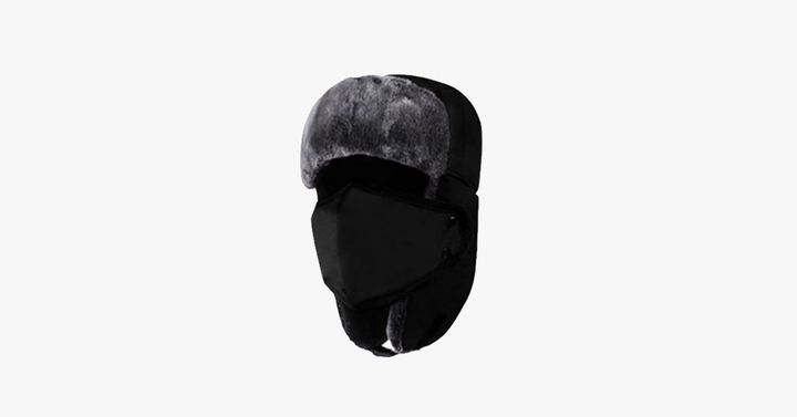 Vikbua™ Vanntett pelslue med øreklaffer og avtakbar ansiktsmaske