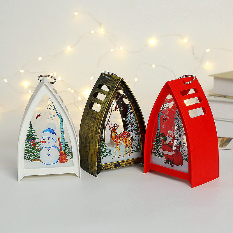 Vikbua™ Håndmalte LED-julefigurer – nisse, snømann og reinsdyr