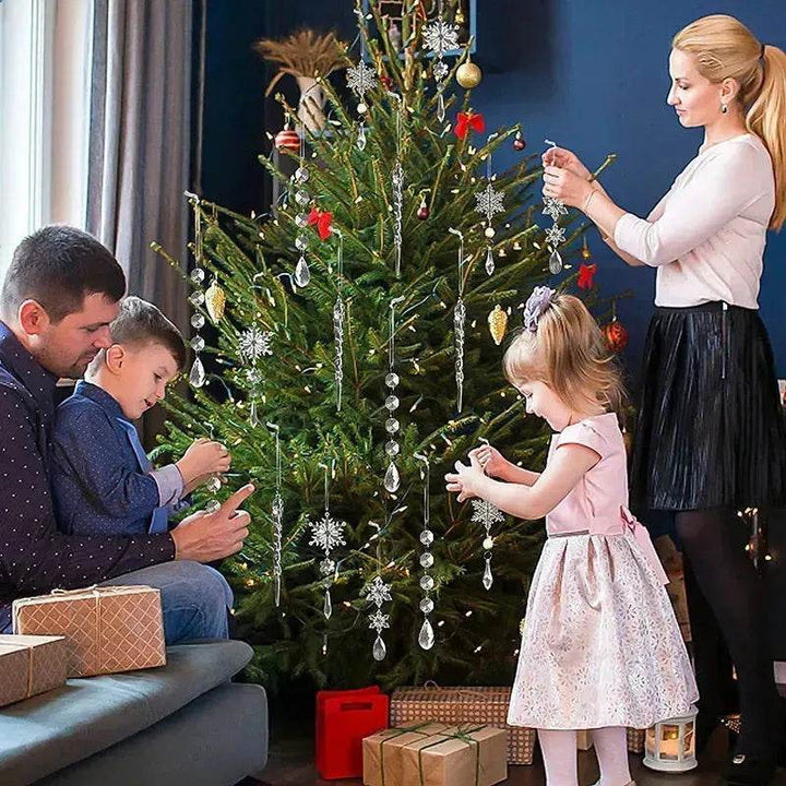 Vikbua™ Istapper i klar akryl til juletreet, sett med 10