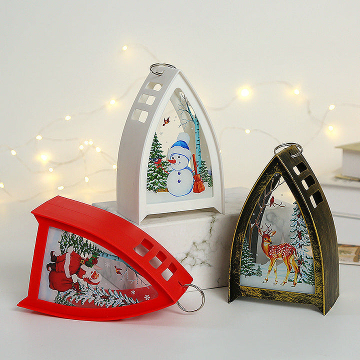 Vikbua™ Håndmalte LED-julefigurer – nisse, snømann og reinsdyr