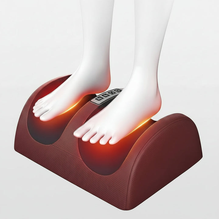 Vikbua™ Shiatsu-fotmassasjeapparat med varme og 12 massasjekuler