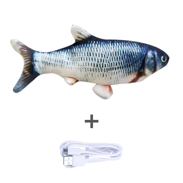 Sprellende plysjfisk katteleke