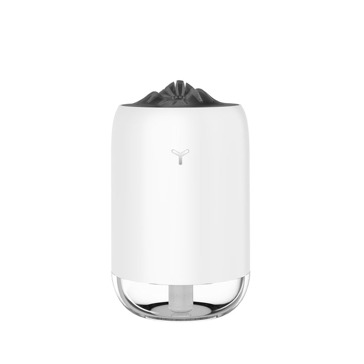 Luftfukter med flammeeffekt, ultralyd og USB, 2 W, i tre farger