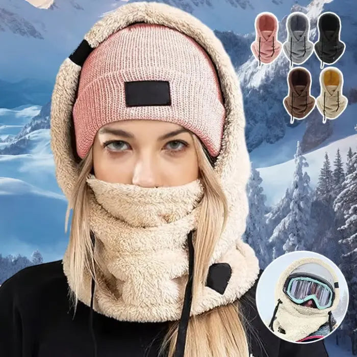 Vikbua™ Vindtett balaklava med sherpahette og justerbar snor