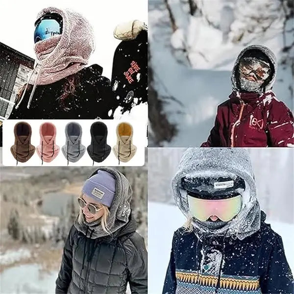Vikbua™ Vindtett balaklava med sherpahette og justerbar snor