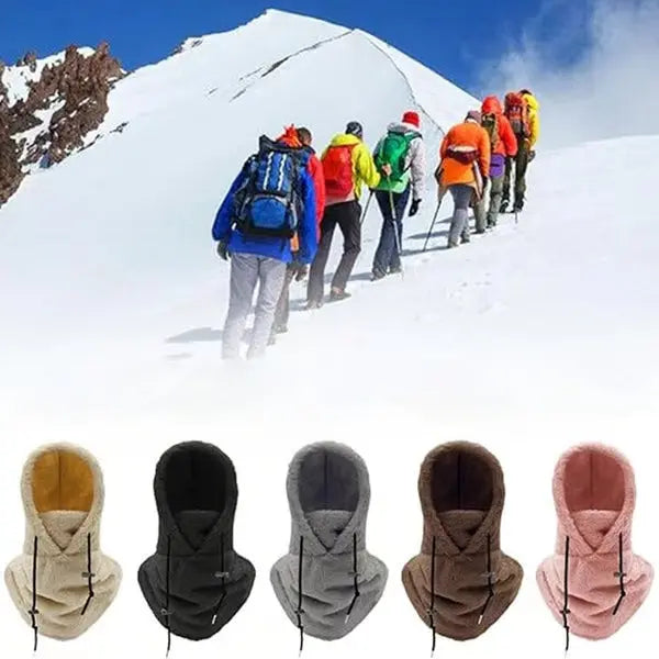 Vikbua™ Vindtett balaklava med sherpahette og justerbar snor