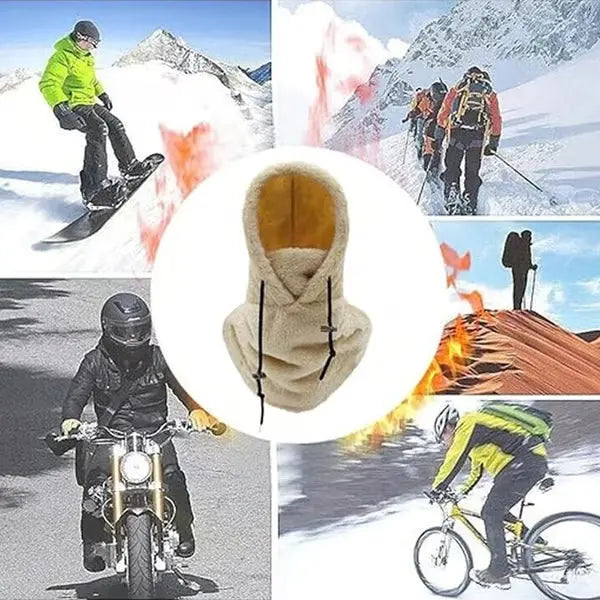 Vikbua™ Vindtett balaklava med sherpahette og justerbar snor