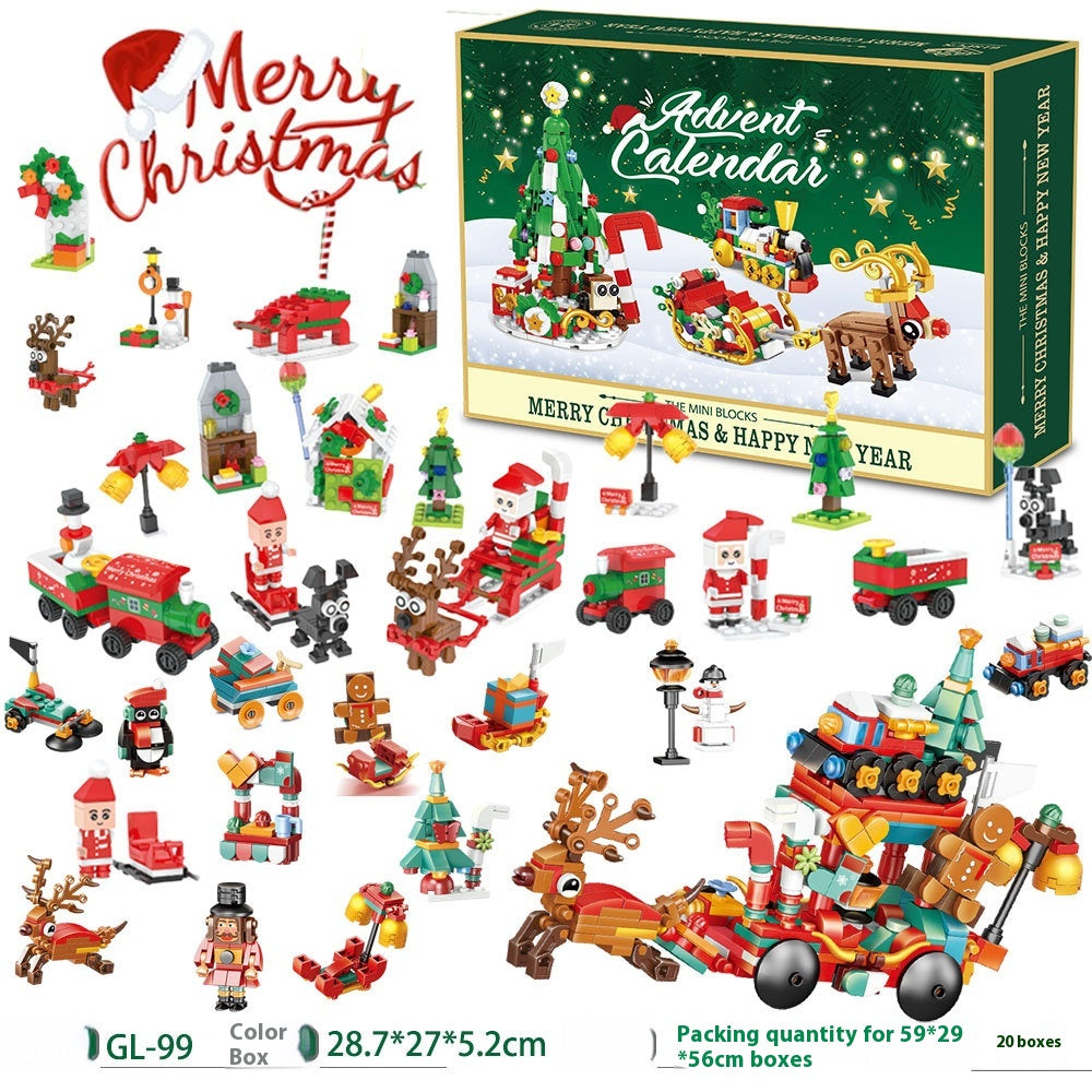 Adventskalender med 24 esker byggeklosser