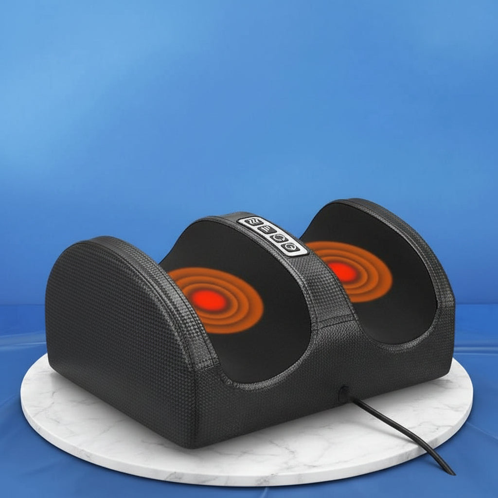 Vikbua™ Shiatsu-fotmassasjeapparat med varme og 12 massasjekuler