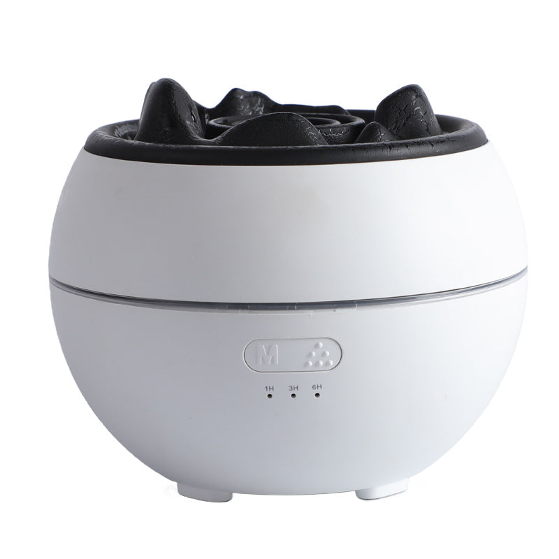 Vulkan diffuser med flamme, 300 ml tank og timer opptil 10 timer
