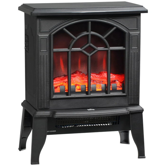 Vikbua Liten peisovn 1500 W med buet glassvindu, 46 cm
