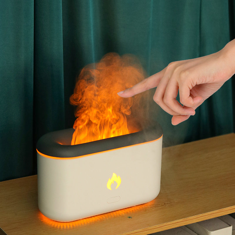 Vulkan diffuser 3D med flammeeffekt og 300 ml tank, USB-C