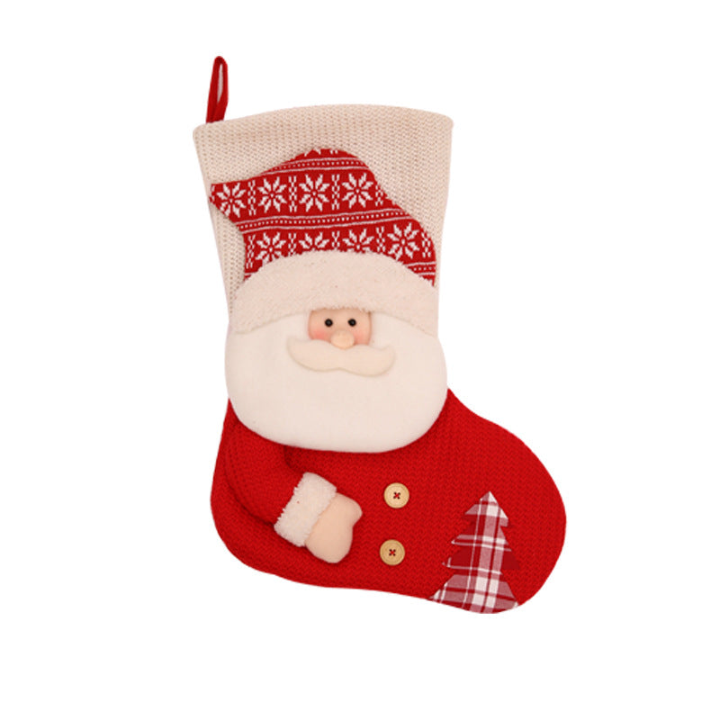 Vikbua™ Strikket julestrømpe med nisse eller snømann
