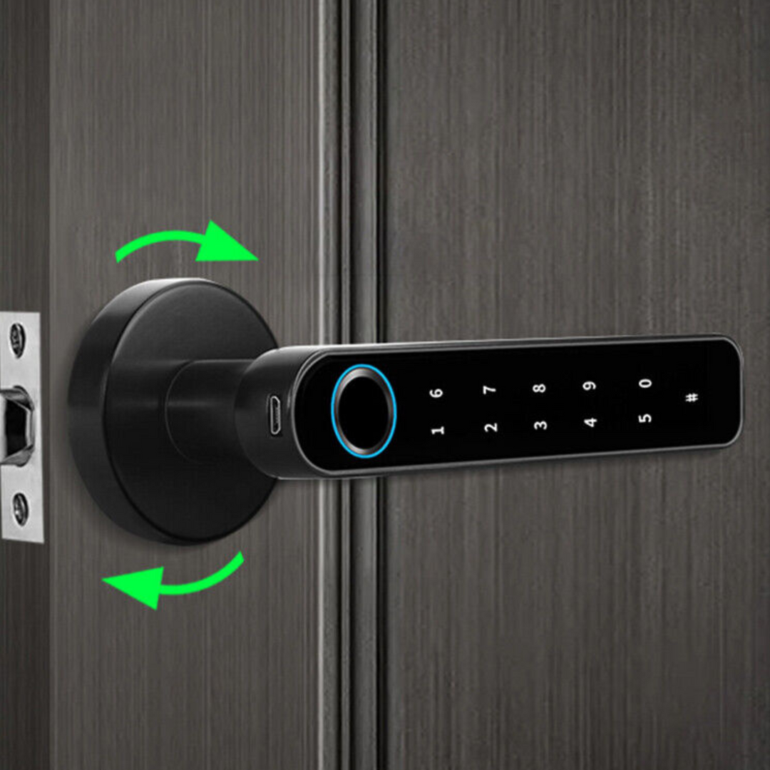 Vikbua™ Smart dørlås med fingeravtrykk, app og reservenøkkel