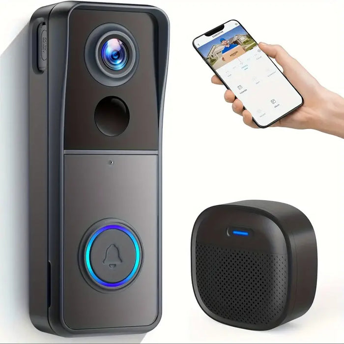 Vikbua™ Trådløs videodørklokke med wifi, 1080p HD og nattsyn