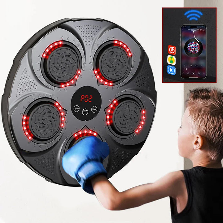 Vikbua™ Veggmontert boksemaskin med musikk, Bluetooth og lys