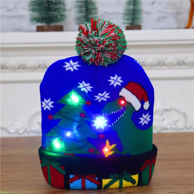 Vikbua™ Strikket julelue med LED-lys for barn og voksne