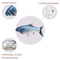 Vikbua™ Sprellende kattleke fisk, oppladbar via USB