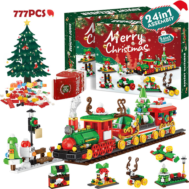 Adventskalender med 24 esker byggeklosser