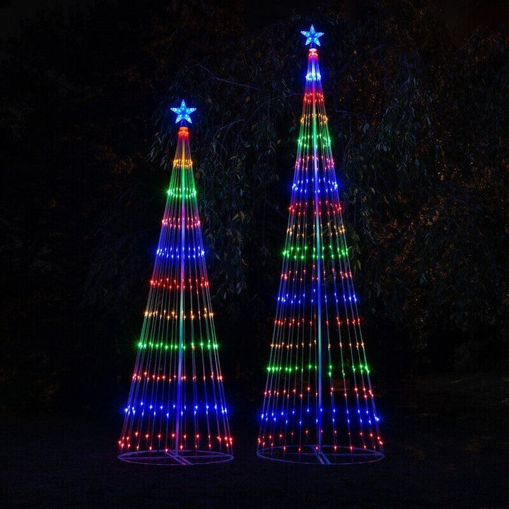 Vikbua™ Animert LED-juletre for utendørs bruk med fargerikt lysshow