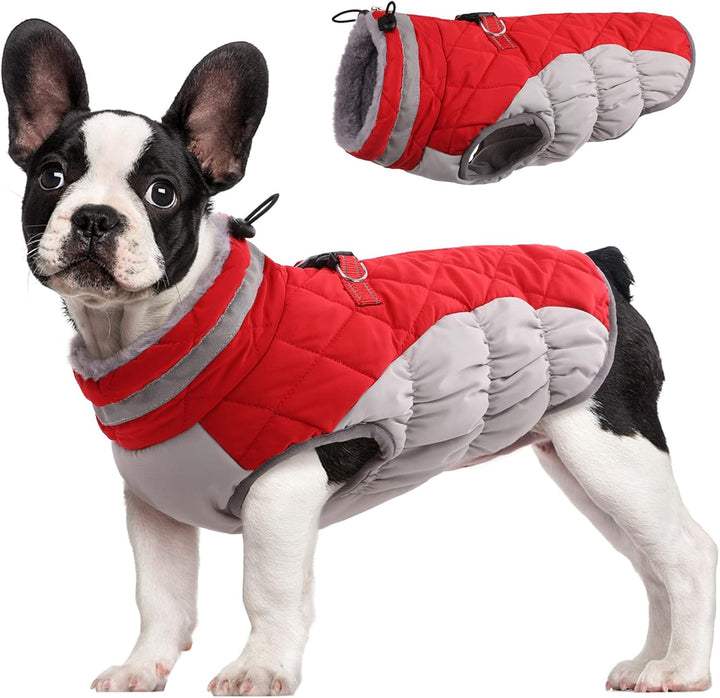 Vikbua™ Vanntett vinterjakke til hund med innebygd sele og fleece