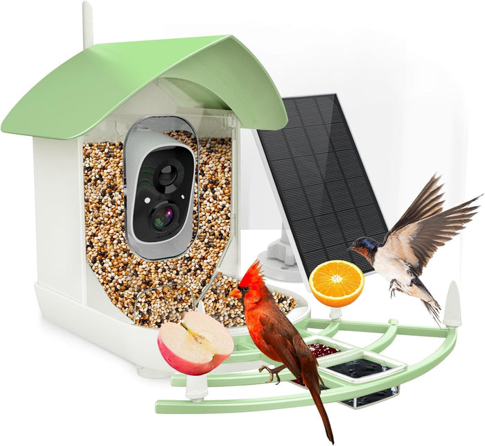 Vikbua™ Fuglemater med kamera, solcelle og AI-gjenkjenning