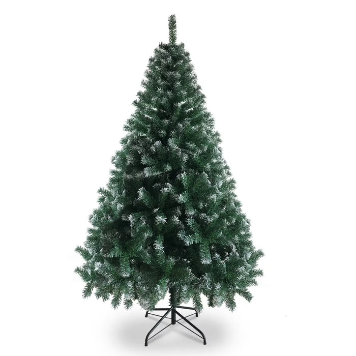 Vikbua Lysegrønt juletre med hvite tupper, 180 cm