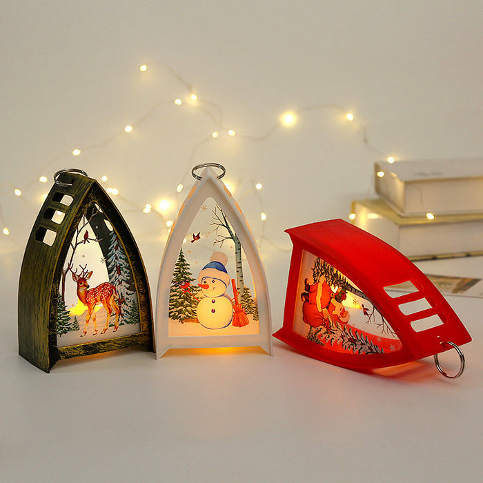 Vikbua™ Håndmalte LED-julefigurer – nisse, snømann og reinsdyr
