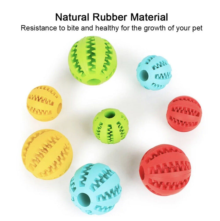 Vikbua™ Solid gummiball for hund og katt med godbitspor, tygg og apport