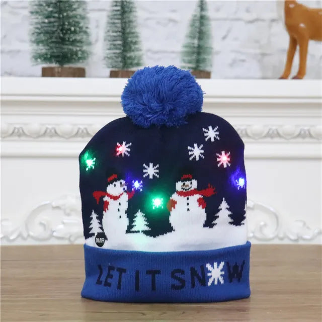 Vikbua™ Strikket julelue med LED-lys for barn og voksne