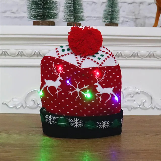 Vikbua™ Strikket julelue med LED-lys for barn og voksne