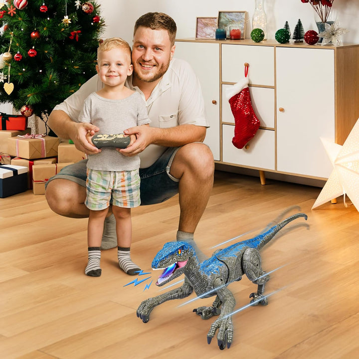 Vikbua™ Fjernstyrt velociraptor som går, rister på hodet og brøler