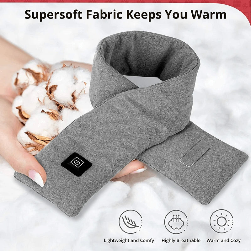 Vikbua™ Oppvarmet skjerf i fleece med tre varmenivåer og USB
