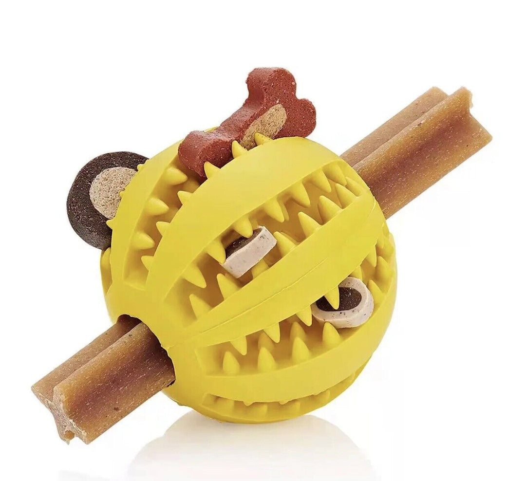 Vikbua™ Solid gummiball for hund og katt med godbitspor, tygg og apport
