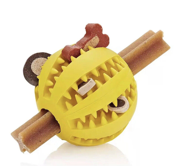 Vikbua™ Solid gummiball for hund og katt med godbitspor, tygg og apport
