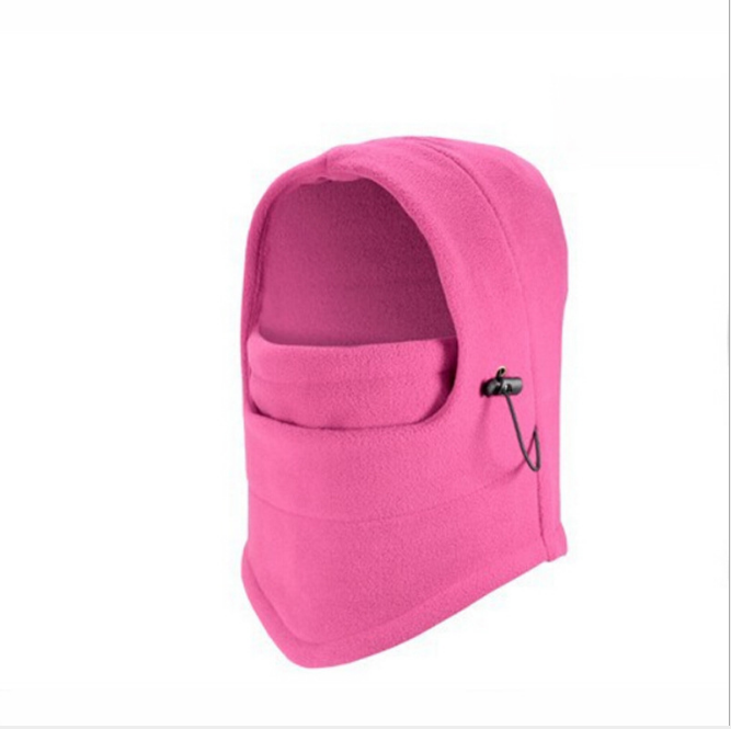 Fleece-balaklava med snøring og stopper