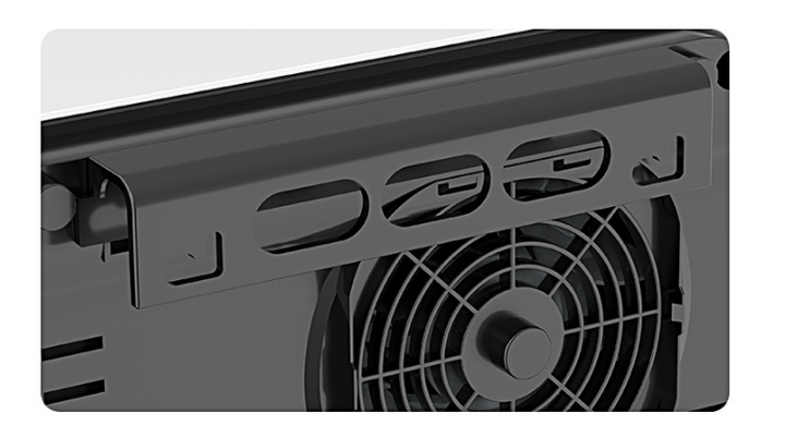 Veggmontert vifteovn for bad i hvitt
