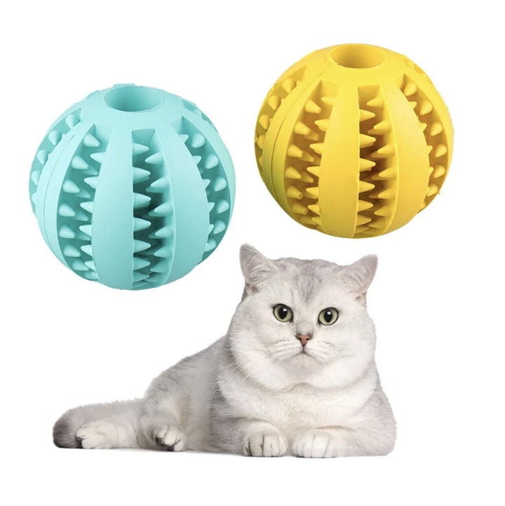 Vikbua™ Solid gummiball for hund og katt med godbitspor, tygg og apport