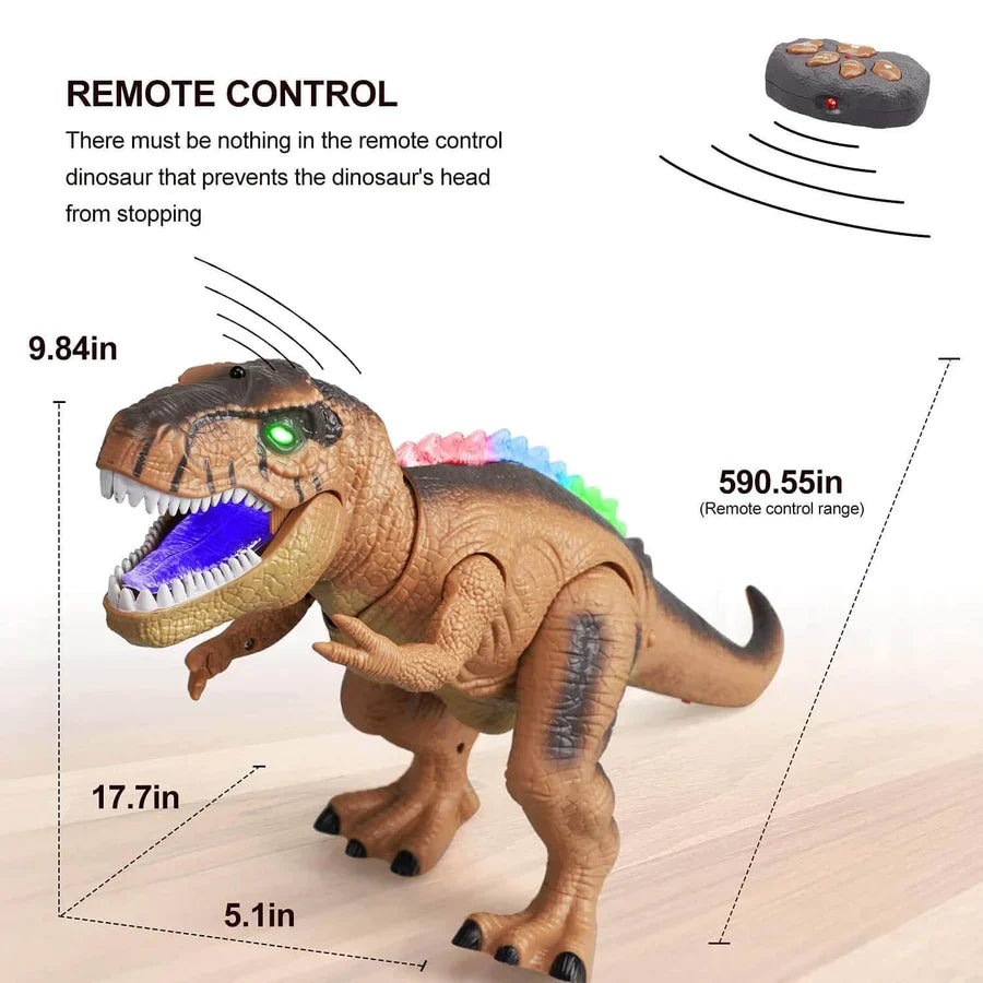Vikbua™ Fjernstyrt T-rex som går, brøler og lyser i flere farger