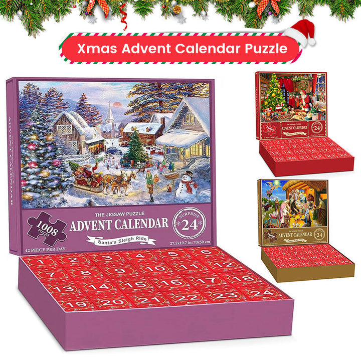 Vikbua™ Julekalender med puslespill – overraskende julemotiv bit for bit