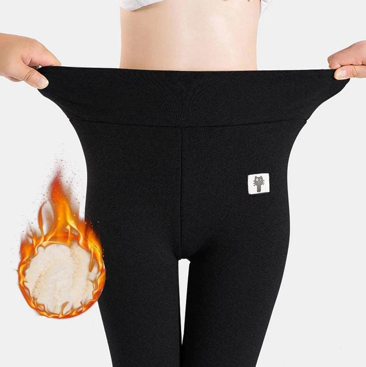 Vikbua™ Tykke termoleggings med fleecefôr og høyt liv