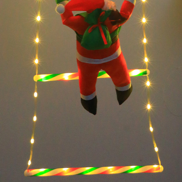 Vikbua™ Klatrende nisse på LED-stige med 8 blinkemoduser