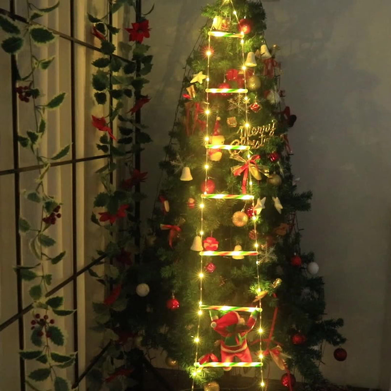 Vikbua™ Klatrende nisse på LED-stige med 8 blinkemoduser